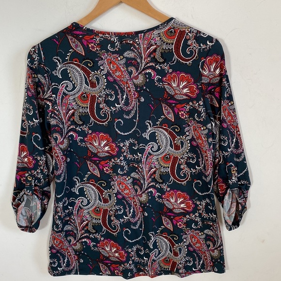 PerSeption Concept paisley 3/4 sleeved Top, Size M, NWT - Picture 5 of 6